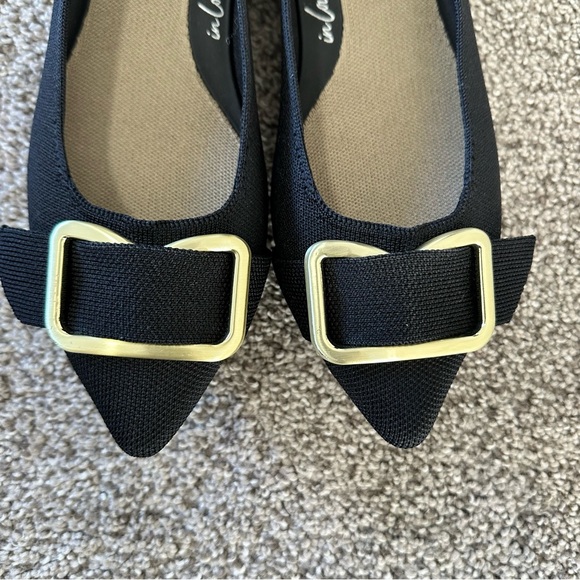 Rothy's The Emblem Point II Flats Size 10 Black - Picture 4 of 14